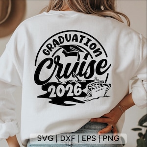 Abschluss-Kreuzfahrt 2026 SVG: Lustige Familien-Kreuzfahrt-Shirts (Digitale Dateien)