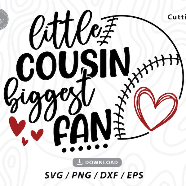 Little Cousin Biggest Fan Svg,baseball Cousin svg,little Cousin svg,baseball shirt svg,baseball fan ,svg files for cricut
