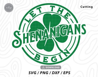 Låt upptågen börja SVG: St Patricks Day Clover Design (digital nedladdning)