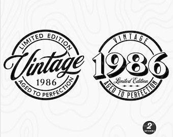 1986 Birthday SVG: Limited Edition 40th Birthday Design (Digital Download)