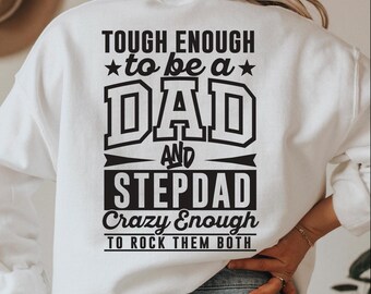 Dad & Stepdad SVG: Father's Day T-Shirt Design (Digital Download)