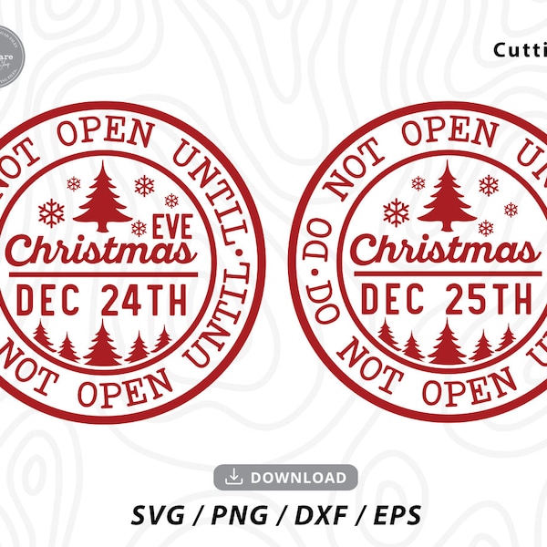 Ne pas ouvrir avant Noël svg, Ne pas ouvrir avant la veille de Noël tag SVG, Noël tag SVG, fichiers Svg pour cricut