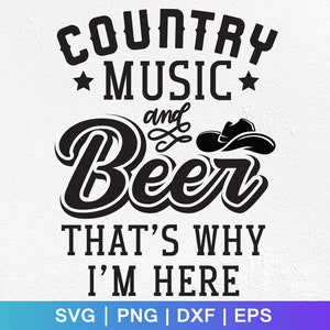 Country-Musik und Bier, das ist, warum ich hier bin SVG, Country-Musik-Svg, Musik-Player-Svg, Country-Musik-Shirt, Land-Dekor