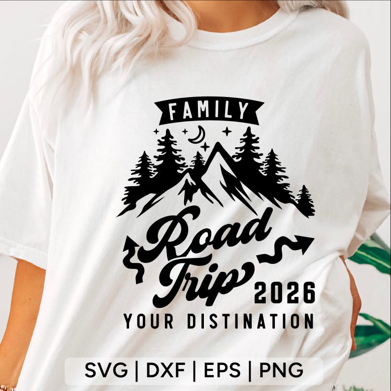 Custom Family Road Trip 2026 SVG: Vacation Shirts (Digital Download) image 5
