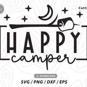 Happy Camper Svg, camping svg, camp life svg, camping shirt svg, camp svg, travel svg, camping shirt svg, camping divertido svg, archivos svg para cricut