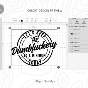 Funny Work SVG, Let's Keep The Dumbfuckery To A Minimum (Digital Download) image 2