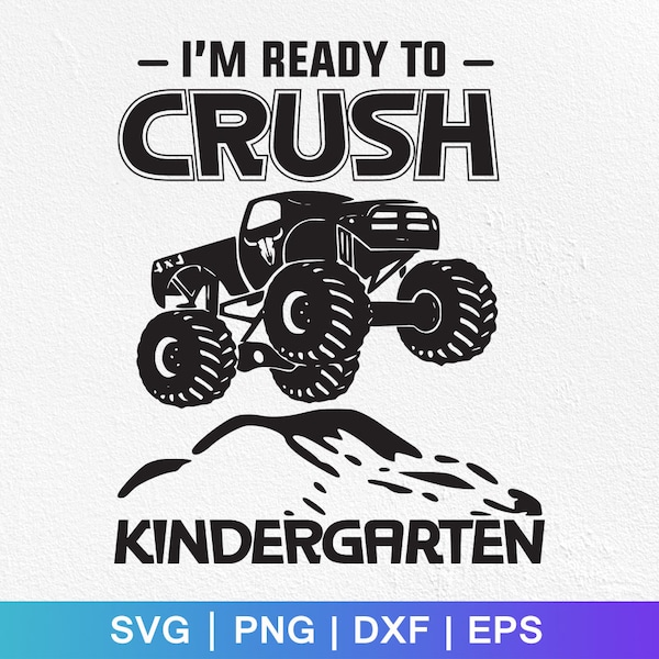 I'm Ready To Crush Kindergarten , i'm ready to crush,First Day of School svg, crush kindergarten,Back To School ,hello kindergarten