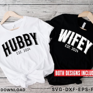 Esposo y esposa 2024 SVG, boda svg, matrimonio svg, novia y novio svg,svg para camisas, aniversario svg, pareja camisa svg, archivos svg para cricut
