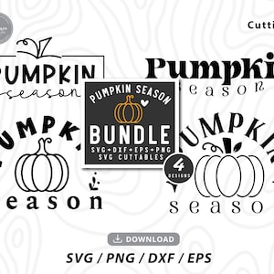 Pumpkin Season SVG Bundle: Fall Thanksgiving Designs (Digital Download)