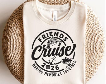 Friends Cruise 2026 SVG PNG: Family Vacation Design (Digital Download)