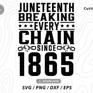 Juneteenth Breaking Every Chain SVG: Black History (Digital Files)