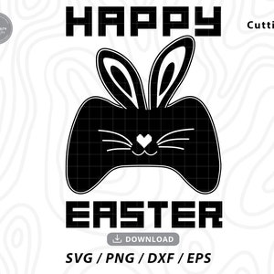 Easter Bunny Gaming Svg, Happy Easter Svg, camisa de Pascua svg, Funny Easter Gamer kid Svg, Happy Easter Boy Shirt Svg, archivos svg para cricut
