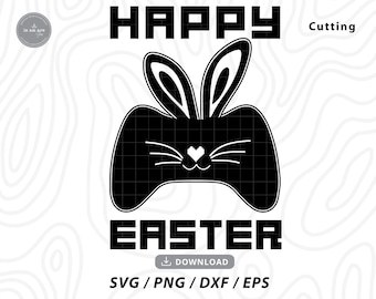 Easter Bunny Gaming SVG: Gamer Kid Shirt Design (Digital Download)