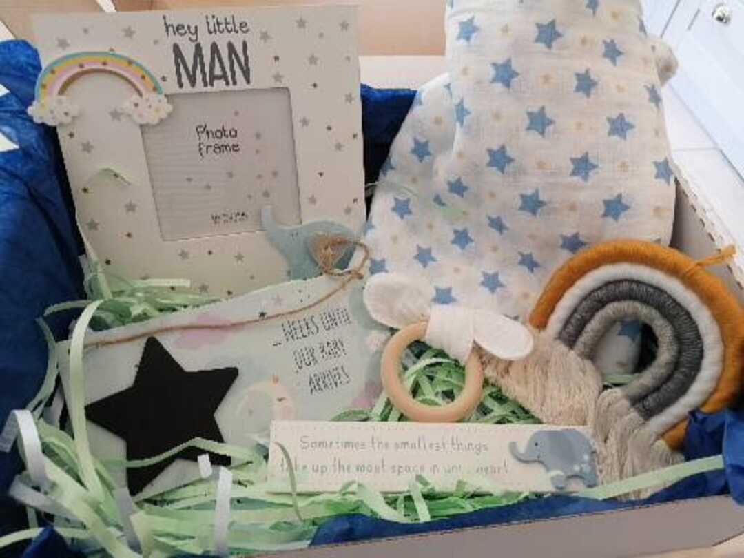 Baby Boy Gift Hamper, Christening, Baby Shower, Birthday Box, Etsy