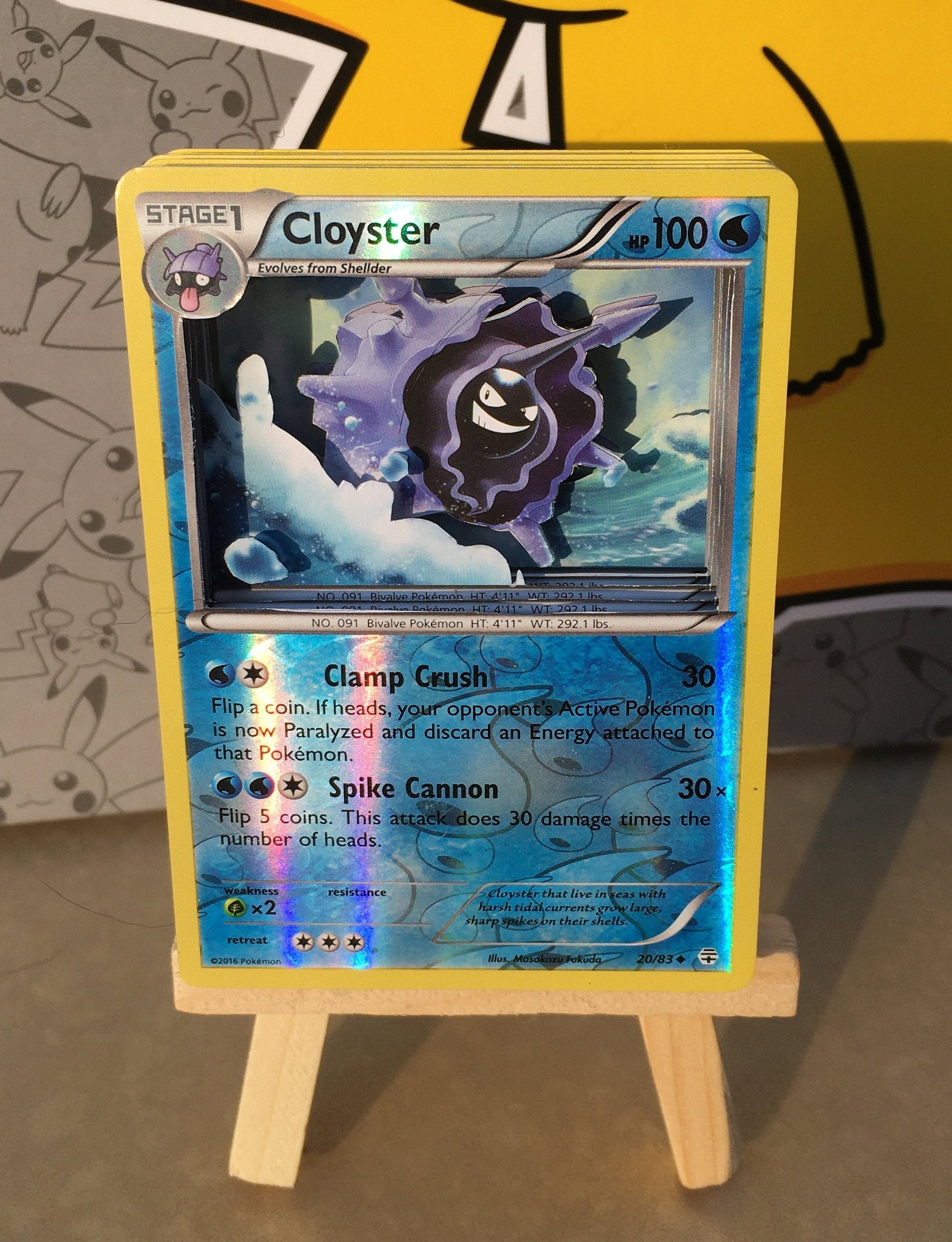 Custom Pok mon 3D Card MADE TO ORDER Etsy