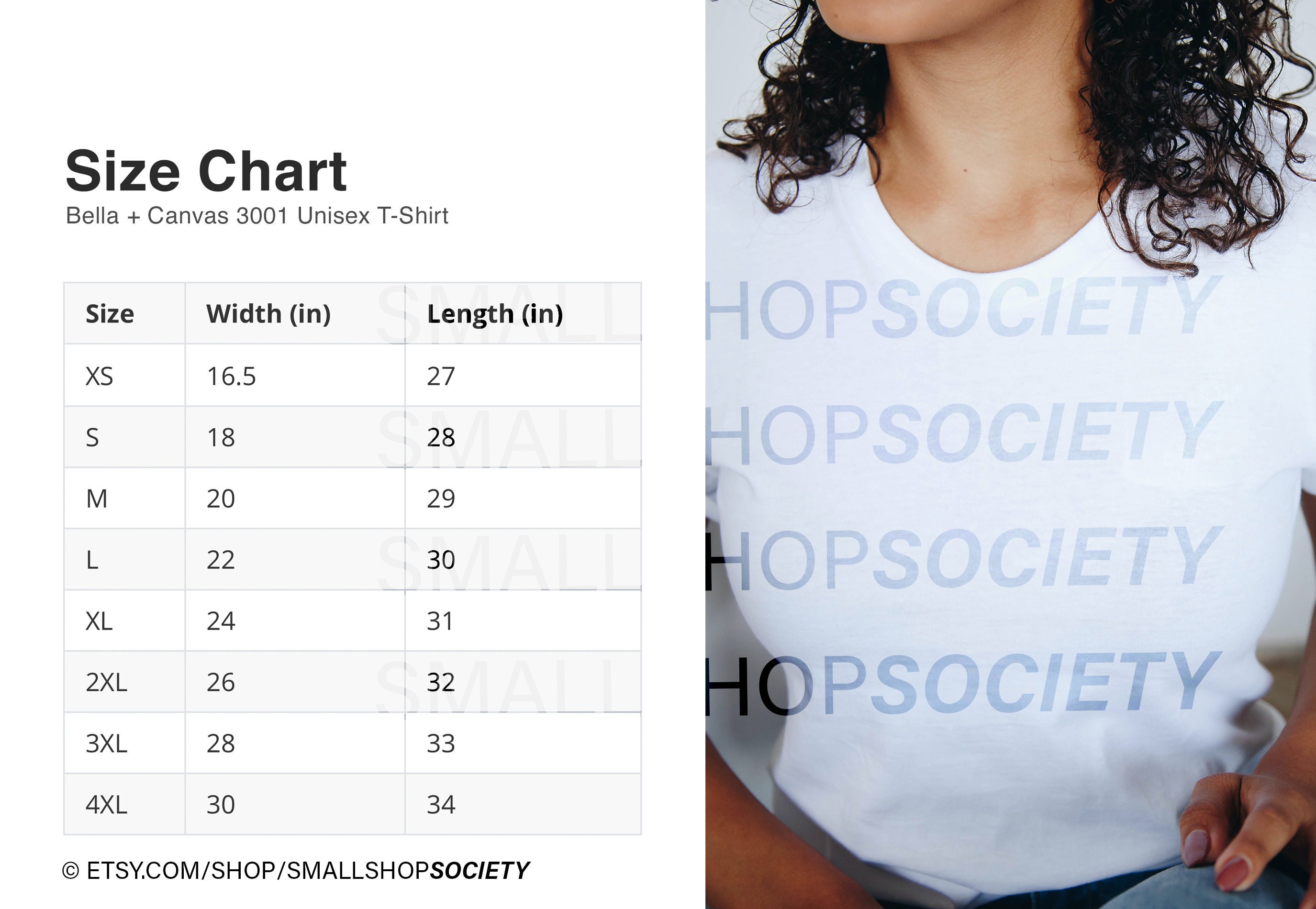 bella-canvas-3001-unisex-jersey-tee-t-shirt-size-chart-etsy