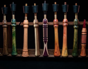 Turkey Trumpet Yelper Game Call Tone Wood with Buffalo Bone Mouth Piece + Brass ferrule