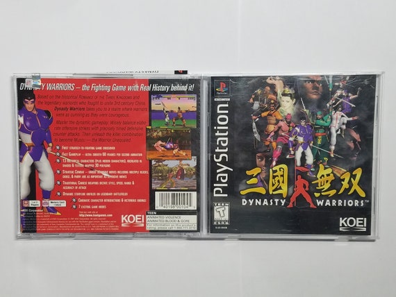 Dynasty Warriors Playstation 1 PS1 PSX Authentic Video Game Disc Complete Black Label Fighting Mortal Kombat Weapons Role Playing Game Etsy