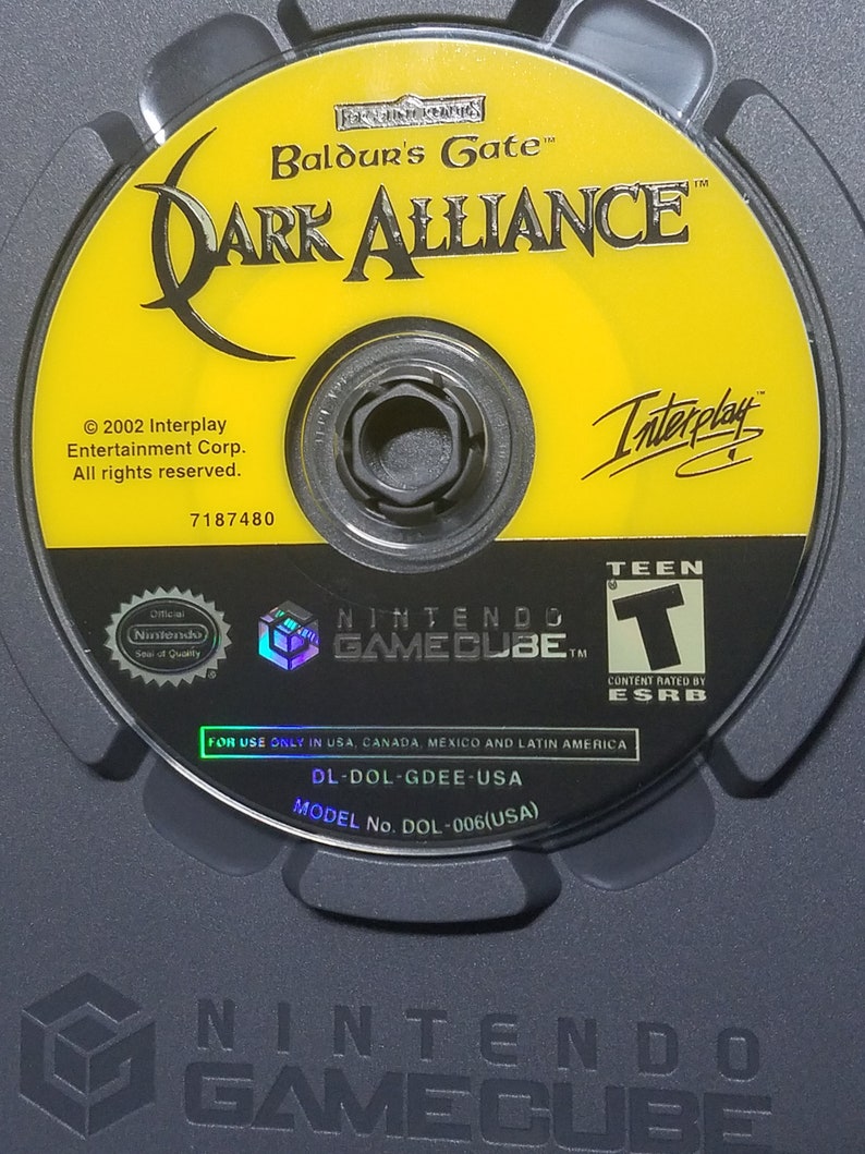 Baldur's Gate Dark Alliance authentic video Game Complete CIB Game cic Black Label Nintendo GameCube GC image 2