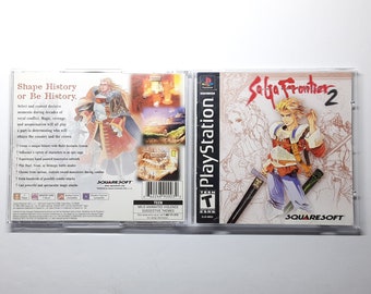 Saga Frontier II Playstation 1 (PS1, psx) Authentic Video Game Complete CIB Black Label role playing game rpg action adventure final fantasy