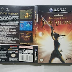 Baldur's Gate Dark Alliance authentic video Game Complete CIB Game cic Black Label Nintendo GameCube GC image 1