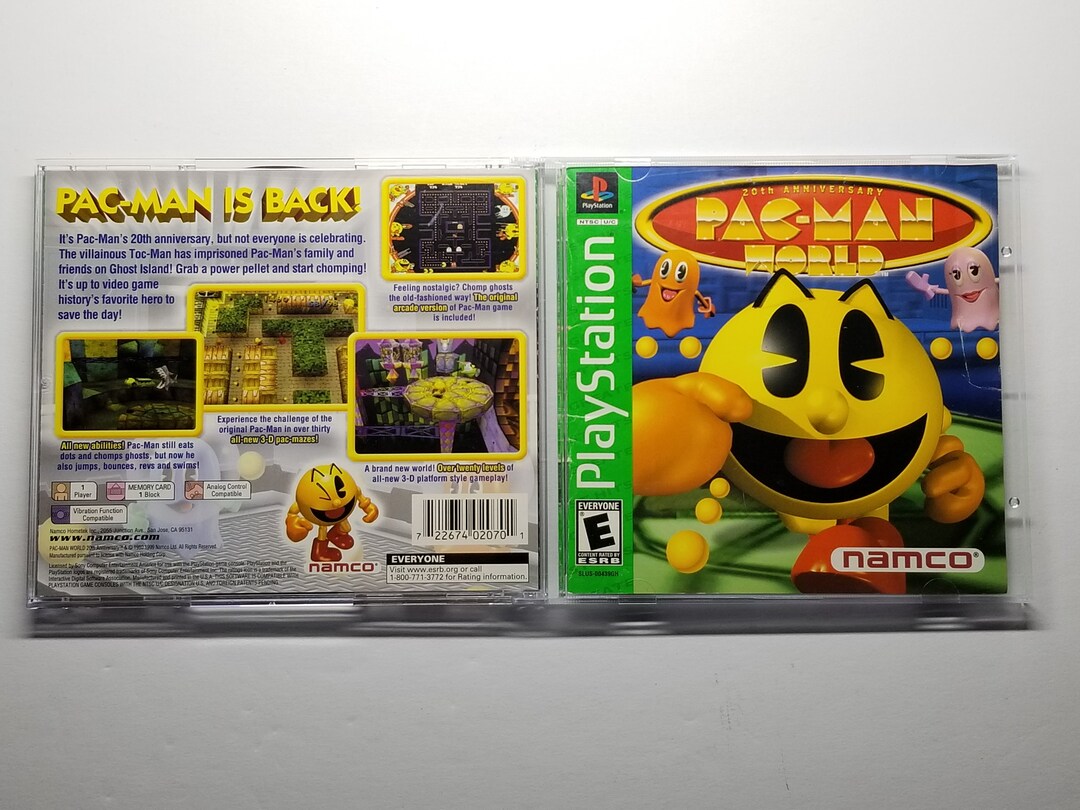 Pacman World 20th Anniversary Playstation 1 PS1, PSX Greatest Hits