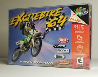 ExciteBike 64 Nintendo 64 (N64) authentic video game Complete CIB Game black label role playing game cartridge racing simulation