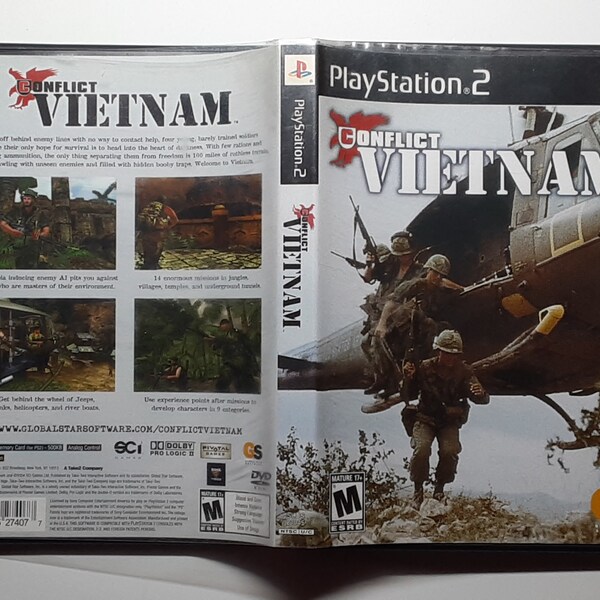 Conflict Vietnam Playstation 2 (PS2) authentic video game Black Label tested working complete role playing game first person shooter
