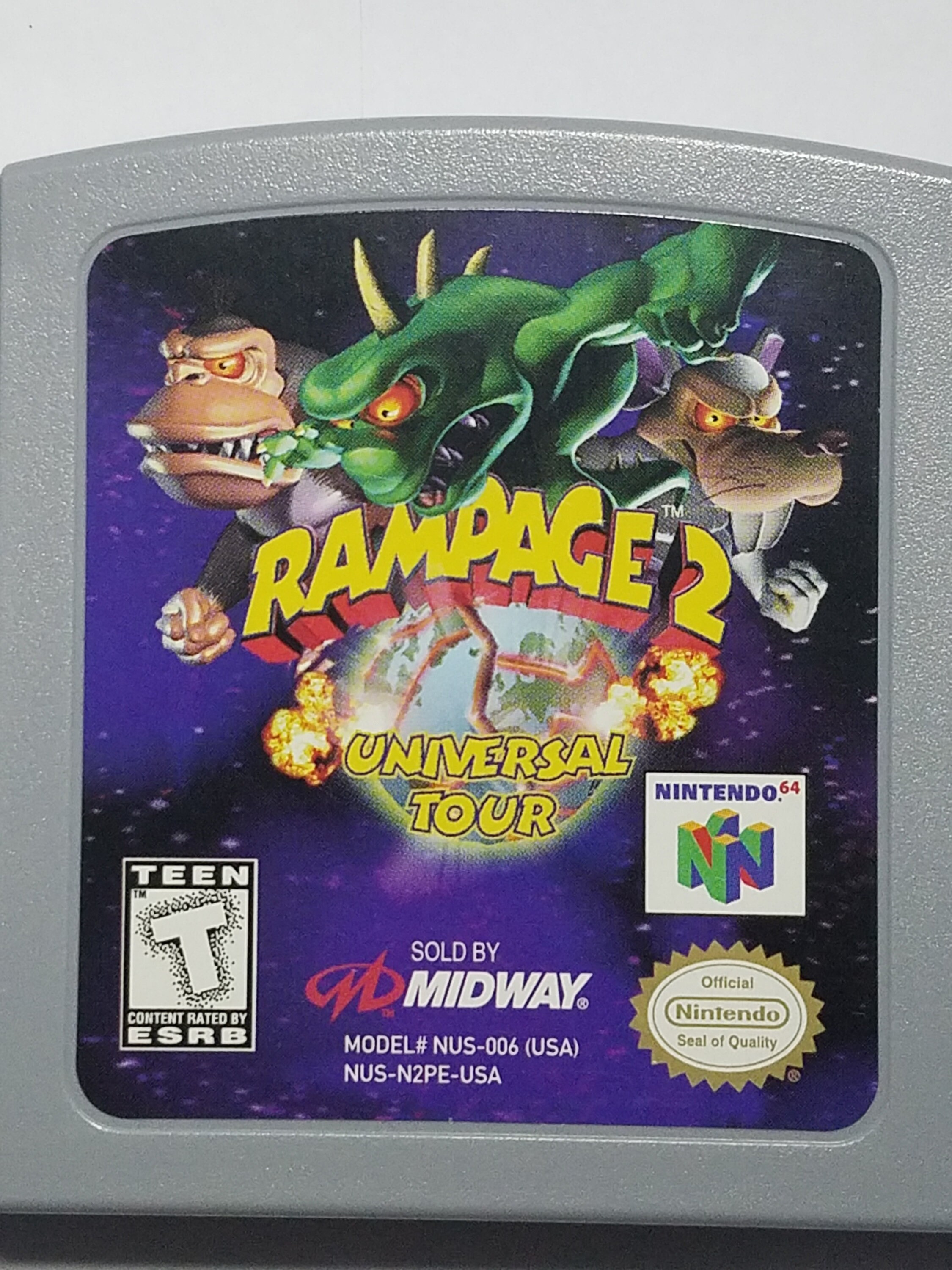 Rampage 2 Universal Tour Nintendo 64 N64 Authentic Video Game Cartridge Role Playing Game Arcade Smash Hit Etsy Canada