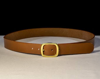 Johnston & Murphy Mens Brown Dress Belt Aniline Kipskin  display picture 3