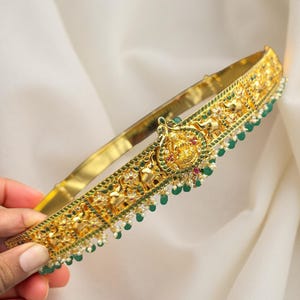 ゴールド ナガシ ナクシ ラクシュミ ヒップ ベルト/ベリー ヒップ サリー ベルト/インド ラクシュミ バダナム/カマルパッタ/サリー チャラ カマルバンド/ケンプ ウエスト サリー ゴールドベルト。