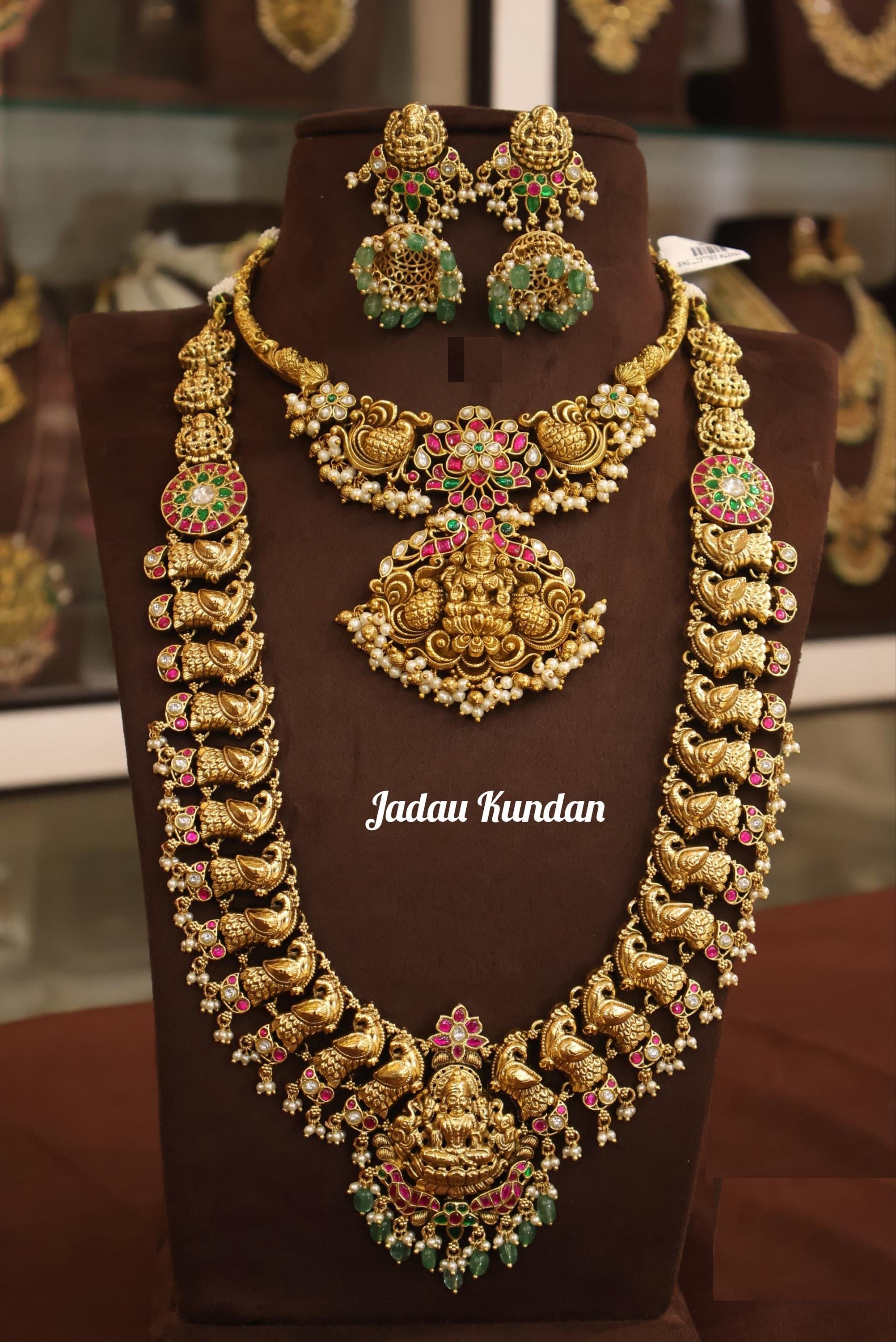 Gold Long Haram With Kundan Kundan Haram