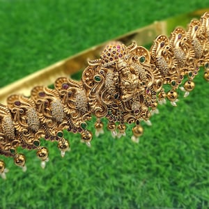 South Indian Jewelry /Lakshmi ji Vadanam / Bridal Hip Belt / Grand Waist Belt / Grand CZ Vaddanam / Traditional Hip belt