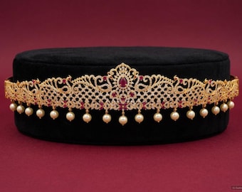 Gold Plated Vaddanam | Indian Bridal Hip Belt with Pearl ...