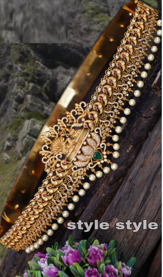 Buy Adult Size Hipbelt gold Polish Peacock Design Hip Belt cz Gold Vaddanam ruby Waist Belt bridal Wedding Kamarbandh saree Belt ethnic Hip Belt Online in India Etsy