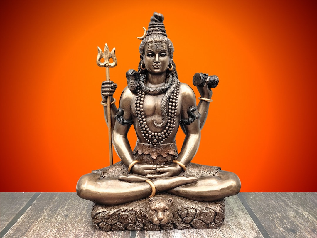 Amazon.com: Shiva Statue Lord Shiva in Meditation Pose Hindu God of  Destroying Evil, Ignorance, and Death Sculpture Lord Shiv Figurine Statue  for Temple Home Office Pooja Gift : Home & Kitchen