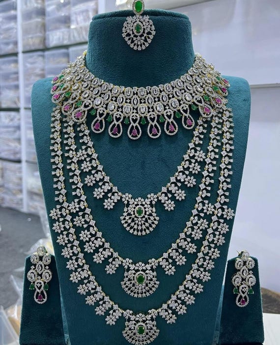 Wedding diamond jewellery sets with price discount