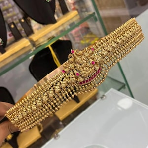 ゴールド ナガシ ナクシ ラクシュミ ヒップ ベルト/ベリー ヒップ サリー ベルト/インド ラクシュミ バダナム/カマルパッタ/サリー チャラ カマルバンド/ケンプ ウエスト サリー ゴールドベルト