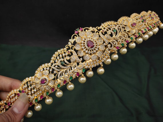 Indian Bridal Hip Belt/peacock Belly Belt/saree Challa Kamarbandh