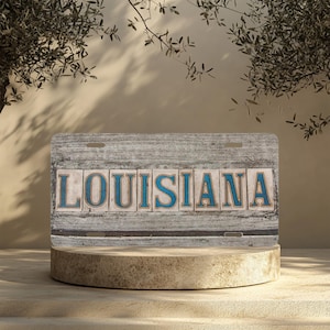 Louisiana License Plate, Car Accessories, Custom License Plate, Personalized Plate, Vehicle Decor, Vanity Plate, Front License Plate, Cars
