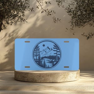 Mountain Scenery Vanity Plate | Car Accessory | Decorative License Plate | Car Tag | Auto Tag, Unique Gift | Custom Front Plate