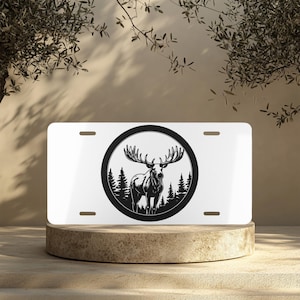 Moose Nature Vanity Plate | Car Accessory | Decorative License Plate | Car Tag | Auto Tag, Unique Gift | Custom Front Plate | Nature lover