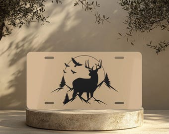 Deer Mountain Hunting aluminium kentekenplaat, dieren in het wild