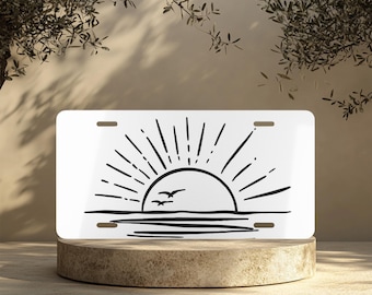 Sunshine License Plate | Coastal Vanity License Plate | Front License Plate | Ocean License Plate | Sunshine Decorative License Plate