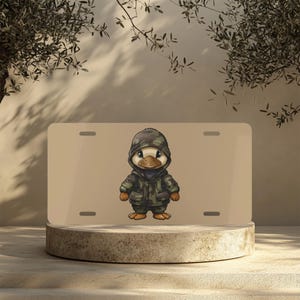 Army Duck License Plate, Army Duck Vanity Plate for Car, Military License Plate, Custom Car Tag, Personalized Plate, Army Gift for Him, Car