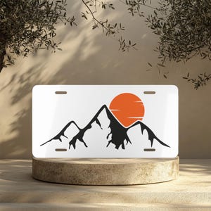Mountains Scenery Vanity License Plate  | License Plate | Vanity Plate | Nature Vanity Plate | Decoration | Car Accessory | Room Decoration