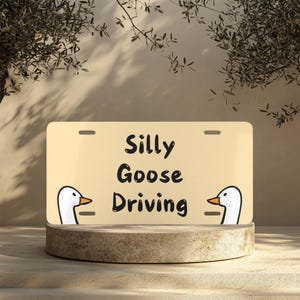 Silly Goose rijbewijs, grappige kentekenplaat, aangepaste autotag, humoristische kentekenplaat, gepersonaliseerde autoplaat, leuke auto-accessoires