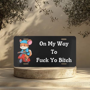 OMWTFYB License Plate, Car Tag Decoration, Personalized Vanity Plate, Custom Auto Accessories, Vehicle License Plate Cover, Plate