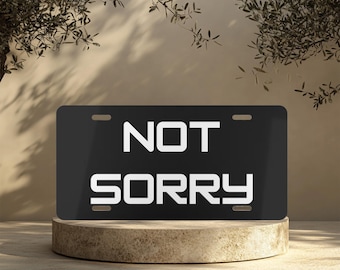 Tablica rejestracyjna Not Sorry Front | Tablica rejestracyjna Vanity | Tablica rejestracyjna Front | Tablica rejestracyjna Stay Mad Vanity | Tablica Spooky | Aluminium | Tablica Funy