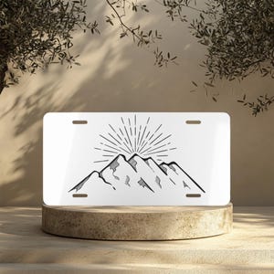 Mountains Scenery Vanity License Plate  | License Plate | Vanity Plate | Nature Vanity Plate | Decoration | Car Accessory | Room Decoration